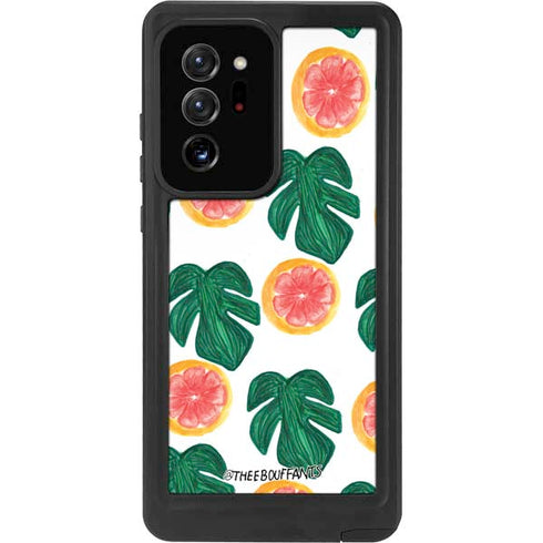 Bouffants and Broken Hearts Tropical Leaves and Citrus Galaxy Note20 Ultra 5G Waterproof Case